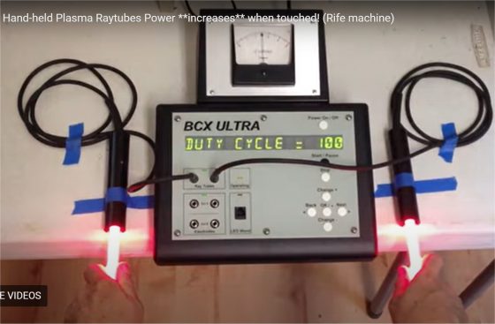 Hand Held Ray Tubes Power Increases When Touched! (video)